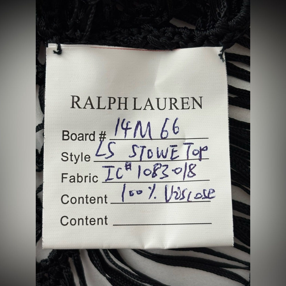Ralph Lauren Black Label Crochet & Leather Coverup/Shirt, Sample, NWOT - Picture 13 of 16